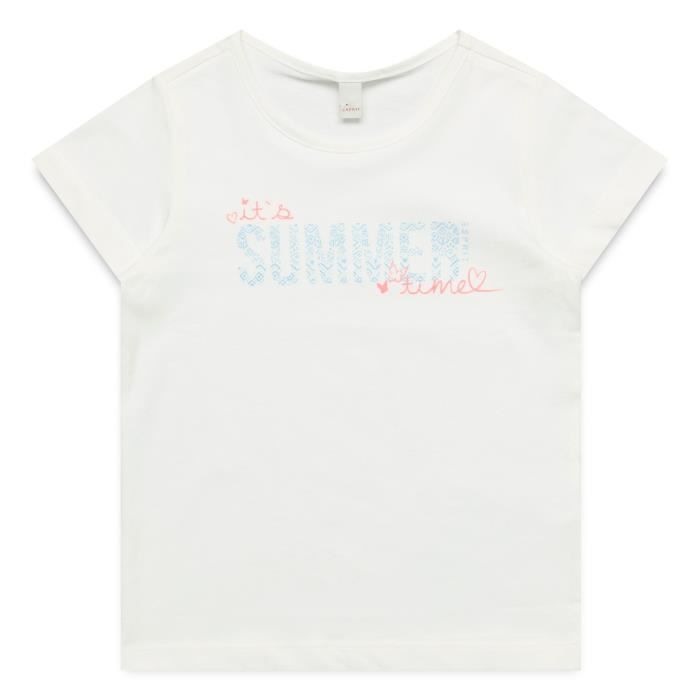 ESPRIT T-Shirt Texte Multicolore Blanc Enfant Fille