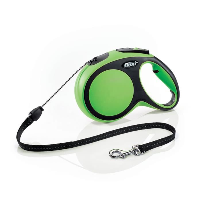 TRIXIE Laisse corde Flexi New - M : 5m - Vert - Pour chien