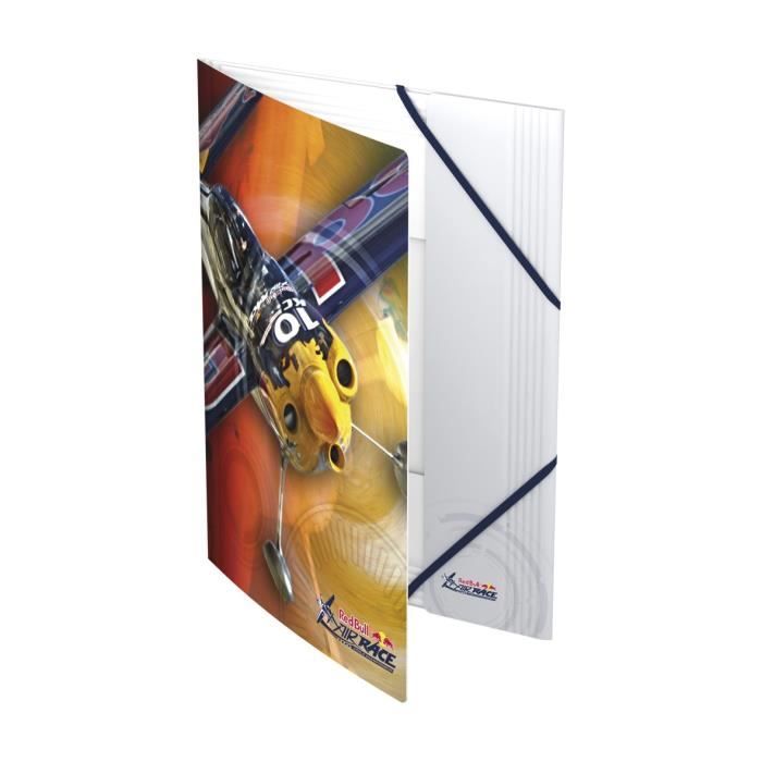RED BULL Chemise à élastique - 3 rabats - 24 x 32 cm - 3 décors aléatoires