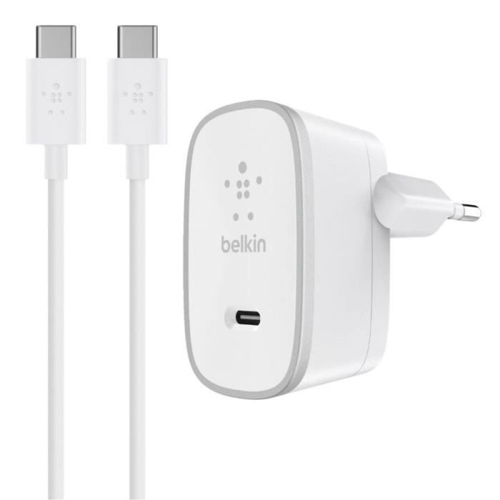 Belkin Chargeur secteur USB avec câble - 1,5 mètre de long - Blanc