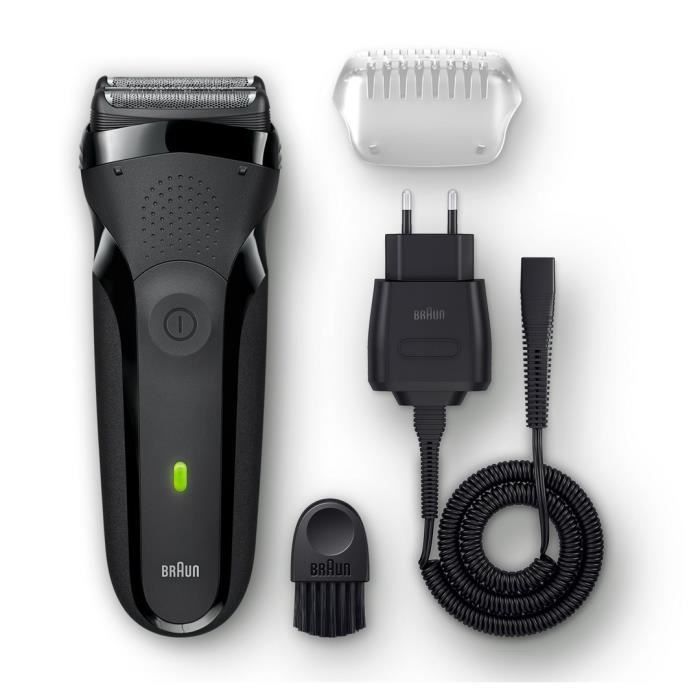 BRAUN SERIES 3 300S Rasoir électrique rechargeable - Noir