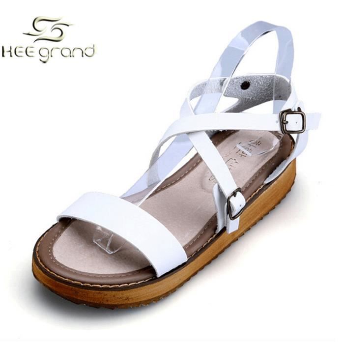 Grand noir Ville marron De A Roman Hee Femme Fille Blanc Sandale 1dWvwq