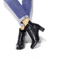 BOTTINE Bottines à talon et zip tige effet 2 en 1 femme BOTTINE Bottines à talon et zip tige effet 2 en 1 femme