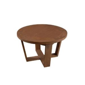 Petite table basse ronde bois cannelle 65x65x40 FANNY