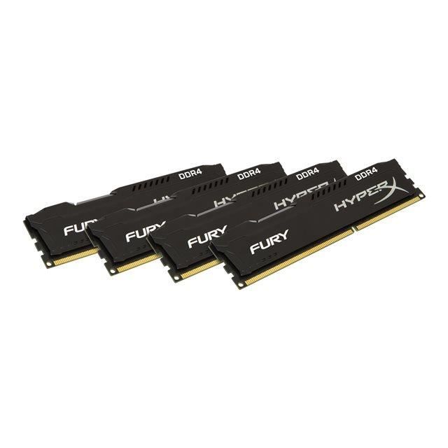 HYPERX Mémoire PC FURY Black- 32Go(4x8Go) - DDR4 - 2666MHz - CL16 - DIMM