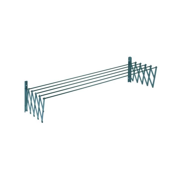 SAUVIC Séchoir à linge extensible plastifié 100 cm - Gris