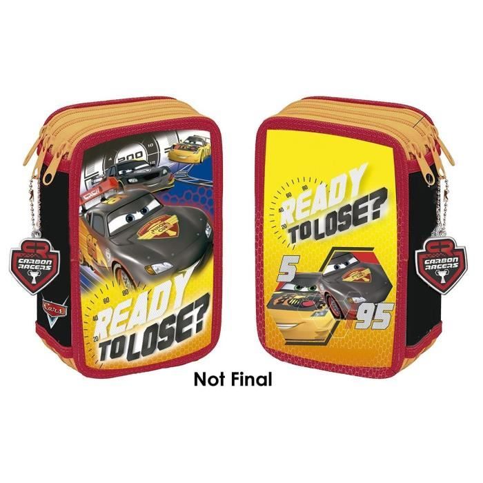 CARS CARBON Trousse 3 Compartiments - Disney
