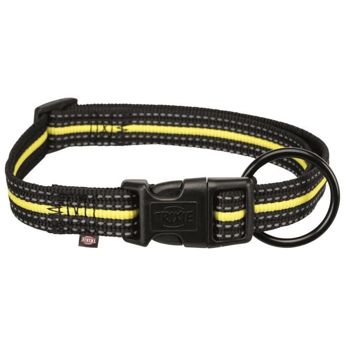 TRIXIE Collier Sporting Fusion M–L : 35–55 cm-20 mm - Noir et jaune - Pour chien