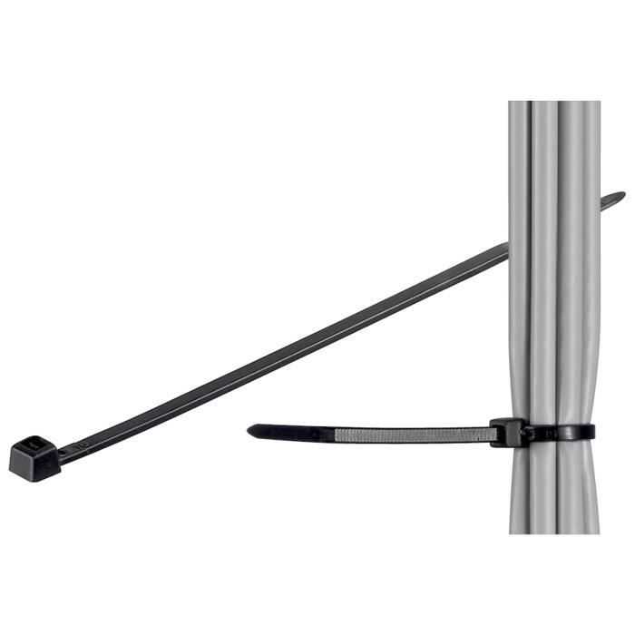 Wentronic Attache de c/âble 4,0 mm Blanc 100 pi/èces Import Allemagne