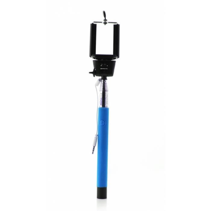 ML Perche Selfie extensible - Filaire - Pour smartphone - Bleu