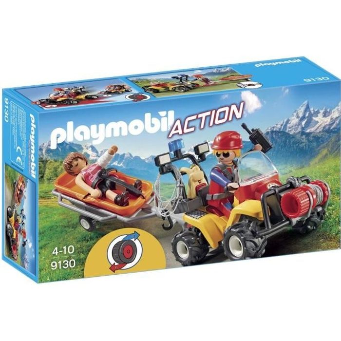 Playmobil - Nouveaute 2018 - Secouriste des montagnes avec quad - 9130