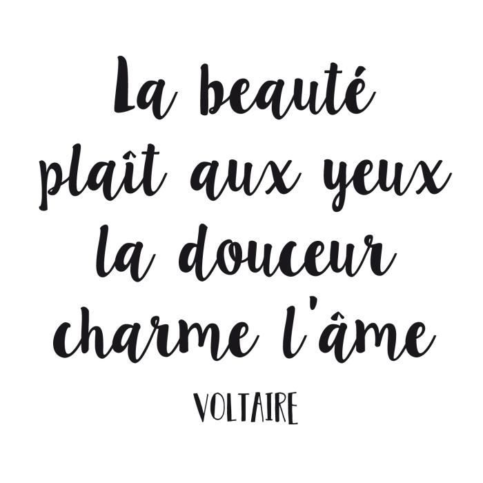 Stickers adhésif mural La beauté plaît aux yeux - Feuille de vinyle calandré - Multicolore - 56x50cm