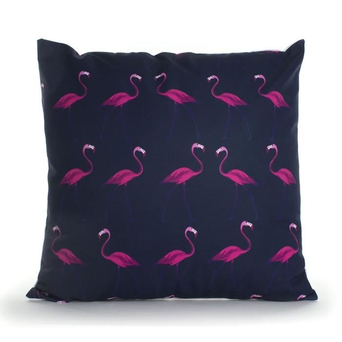 MARLENE BACKER Coussin déhoussable Ava 45x45 cm marine et rose