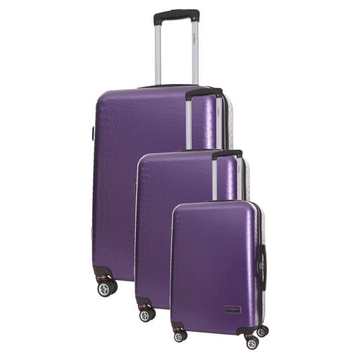 TORRENTE Set de 3 Valises Parvati - Taille S, M et L - 8 Roues - Violet