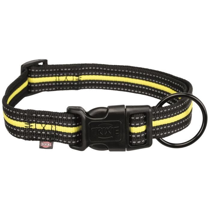 TRIXIE Collier Sporting Fusion L–XL : 40–65 cm-25 mm - Noir et jaune - Pour chien