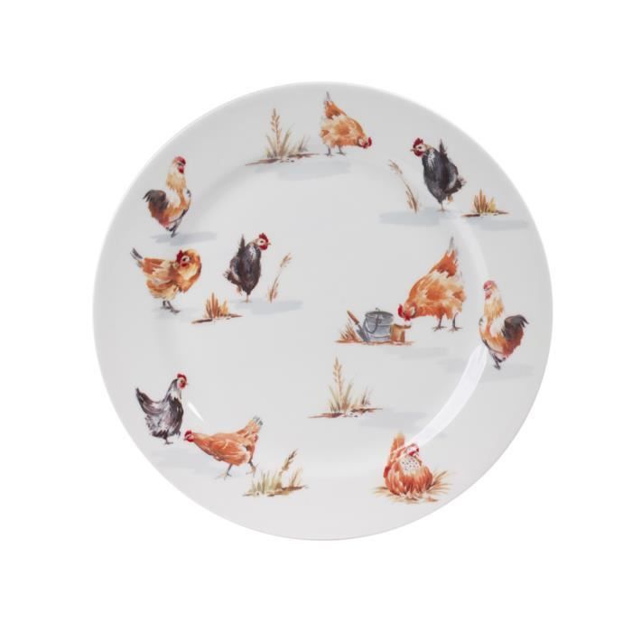 TABLE PASSION - ASSIETTE PLATE 26 CM POULE CAMPAGNE ( LOT ...