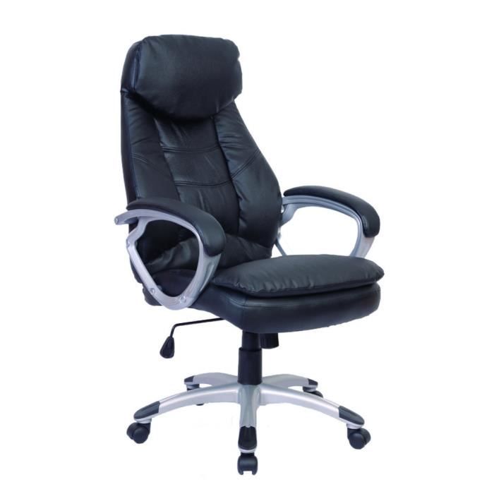 ce fauteuil de bureau ergonomique en cuir soutient le dos et soulage