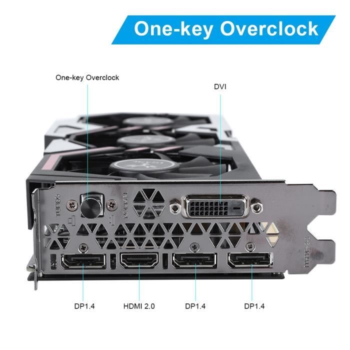 Carte graphique GDDR5 colorée GTX1060 1594-18092