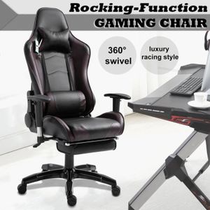 Fauteuil Gamer Fauteuil De Bureau Gaming Avec Repose Pied Rotation