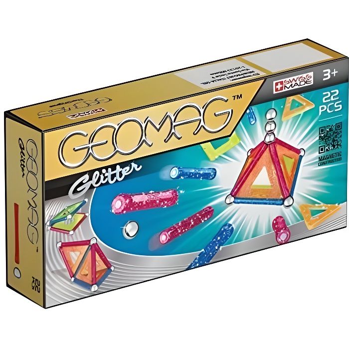 GEOMAG GLITTER Jeu de Construction Magnétique 22pcs
