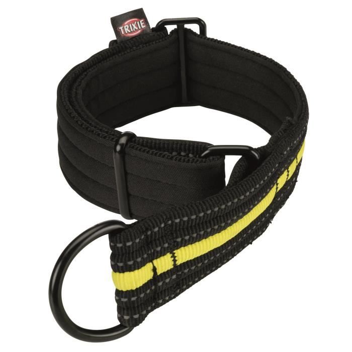 TRIXIE Collier semi-étrangleur Sporting Fusion S–M : 28–38 cm-35 mm - Noir et jaune - Pour chien