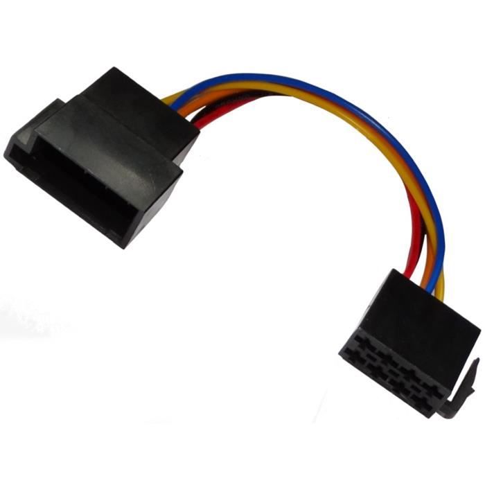 Adaptateur Câble Connecteur ISO 16 Broches Pour Autoradio - Universel, Facile à Installer, Remplacement Stéréo Voiture
