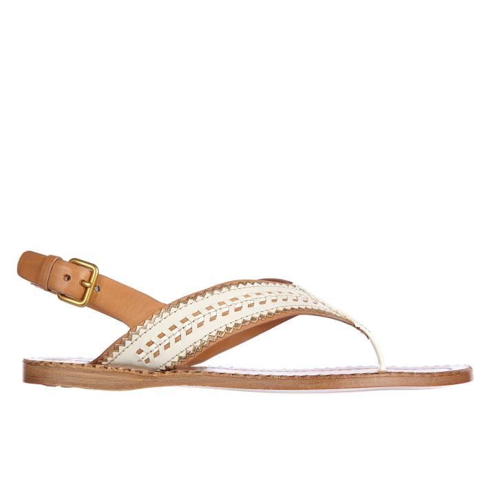 Car Shoe Tongs En Nature Cuir Femme qwIBXIp