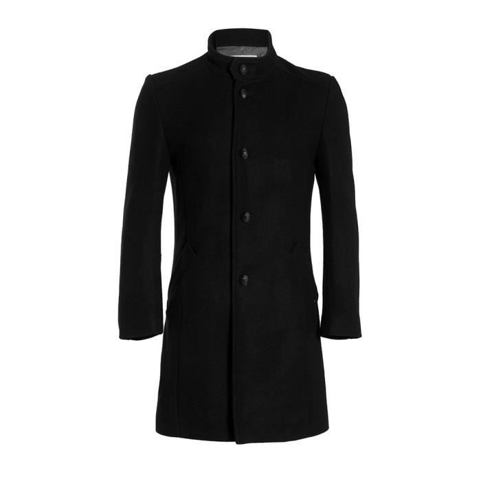 Homme Xxl Made Taille Manteau Bleu Laine France Rwuqeux Couleur Foncé In OPwk80n