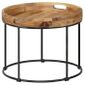 Marron Industriel Gigogne No Métal Bois De Et Basse Massif Pour Regisi Table Salon En 2 D'appoin Chevet A354RLqjc