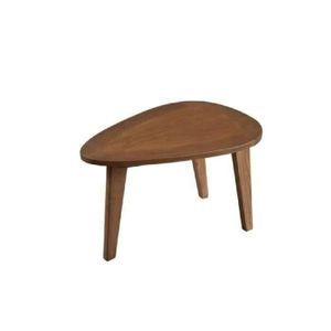 Petite table basse galet bois cannelle 64x44x42 FANNY