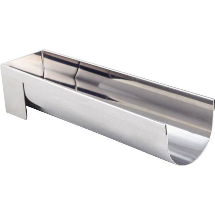 DE BUYER Gouttière à buches ronde - Inox - Embouts amovibles - L 30 x l 8 x H 65 cm