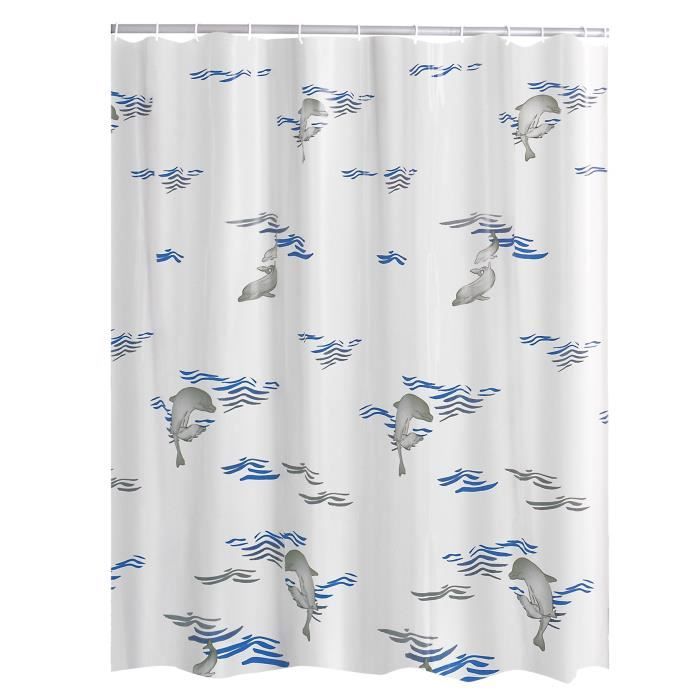 RIDDER Rideaux de douche Delphin en plastique