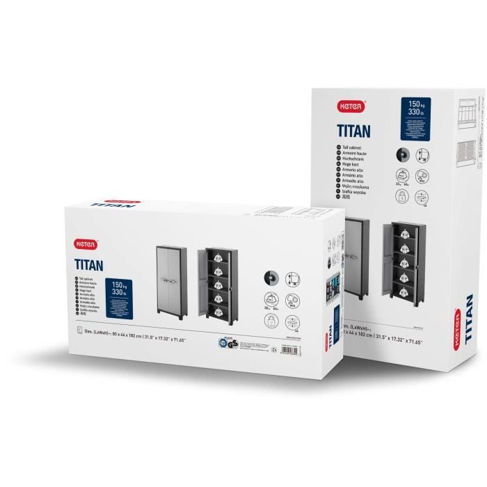 Armoire de rangement Titan Anthracite Achat / Vente coffre d