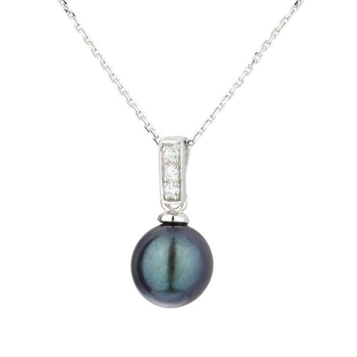 NACRE DE PERLE Chaine et pendentif Argent 925°
