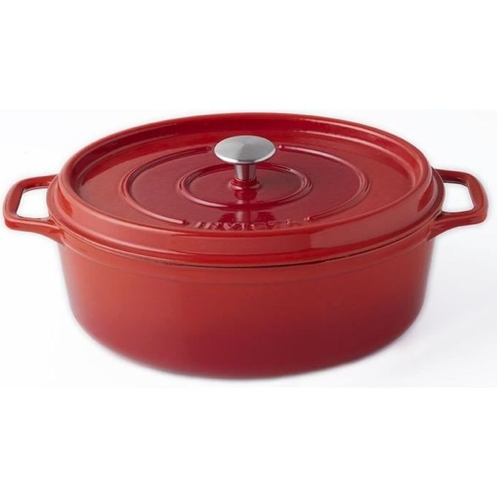 INVICTA Cocotte ovale - Ø 31 cm - Rubis - Tous feux dont induction