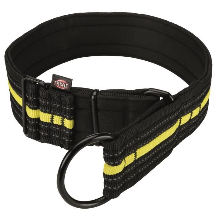 TRIXIE Collier semi-étrangleur Sporting Fusion L–XL : 48–58 cm-50 mm - Noir et jaune - Pour chien