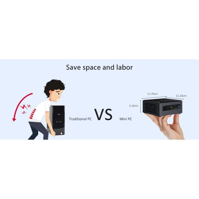 Mini PC Windows 10-Intel NUC8i3BEH UnitÉ1