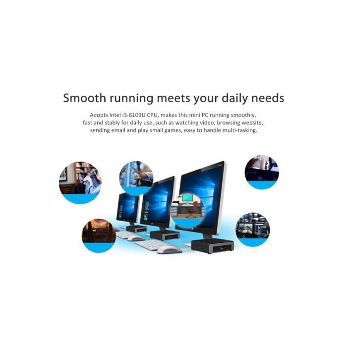 Mini PC Windows 10-Intel NUC8i3BEH UnitÉ2