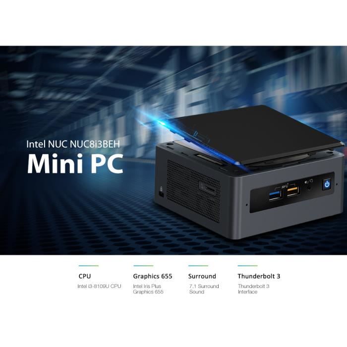 Mini PC Windows 10-Intel NUC8i3BEH UnitÉ3