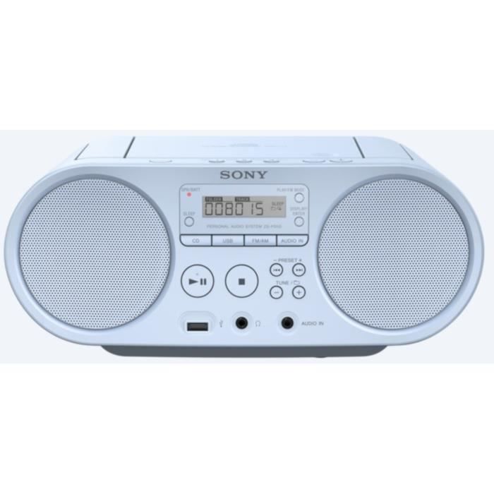 SONY - Boombox CD USB - AM-FM - Blanc