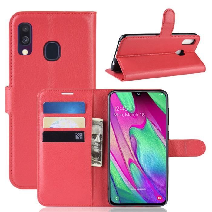 galaxy a40 coque rouge