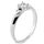BAGUE SOLITAIRE FEMME ACIER PIERRE RONDE ZIRCON M