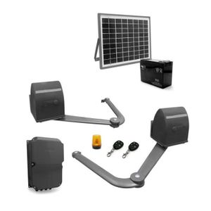 AVIDSEN Kit de motorisation ? bras articulés B250 pour portail ? 2 battants 5 m/500 kg avec kit solaire 654312