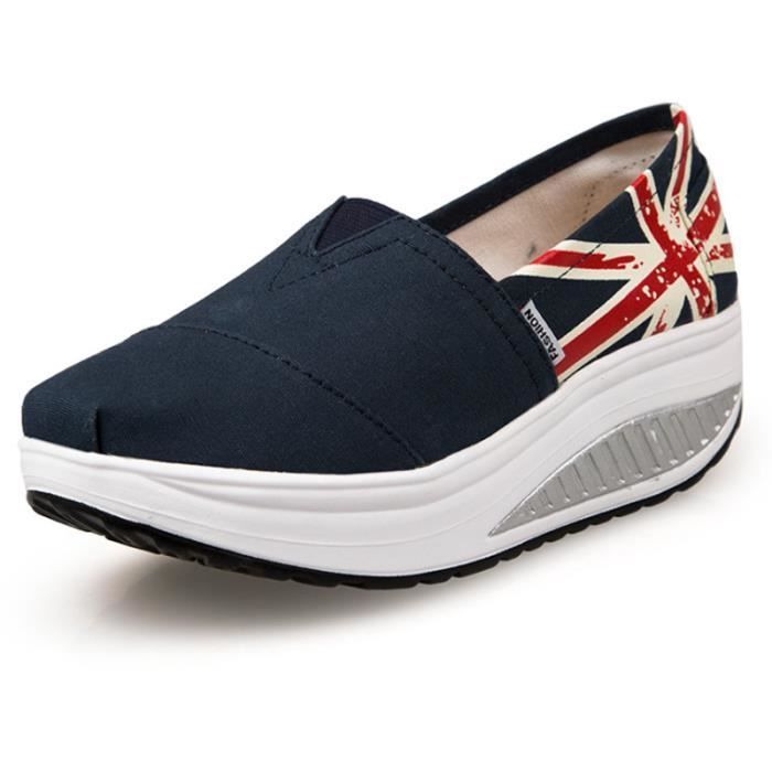 Chaussures Vert Rouge Rose Mmj Bleu Fond Xz064bleu38 Épaisé Été 5j3A4RLq