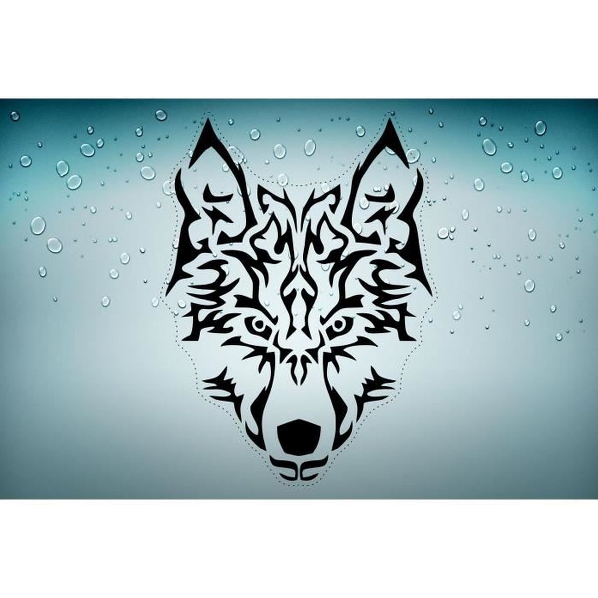 Tete De Loup Tribal 3 Tailles 1 Sticker btravel Ge