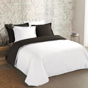 Housse de couette 220x240 noir et blanc - Achat / Vente ...