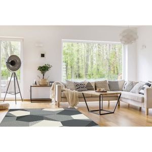 TAPIS MADRID Tapis style contemporain 120X170 cm Blanc /