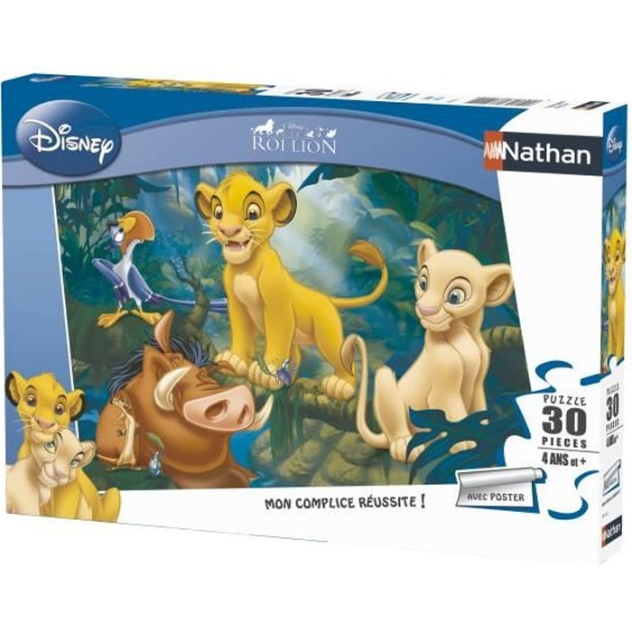 Nathan - 86313 - LE ROI LION Puzzle Enfant Classique - Simba & Co 30 pcs - Disney