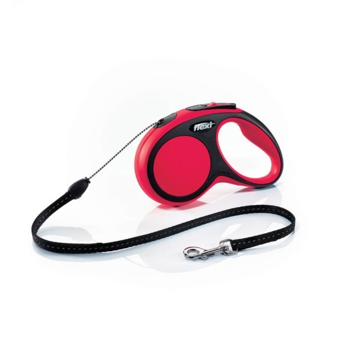 TRIXIE Laisse corde Flexi New - S : 8m - Rouge - Pour chien