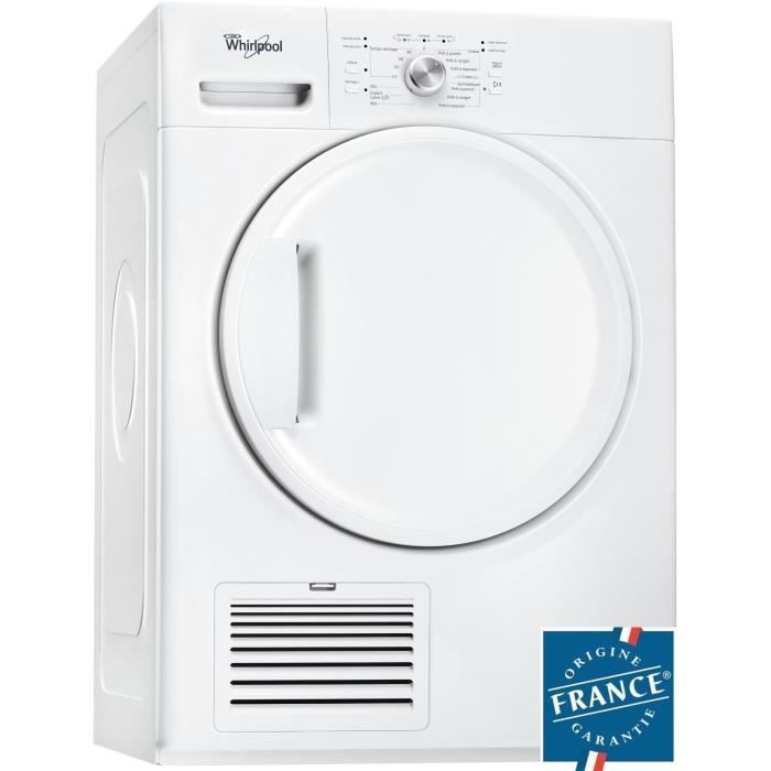WHIRLPOOL HDLX70313 - Sèche-linge à condensation Pompe à chaleur 7kg A+ Blanc
